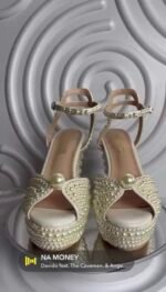 Luxury Hand Beaded Wedge Shoe