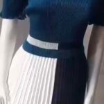 Miyaki Dress in Blue and White Color