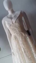 Luxury Lace Dress In Cream Color