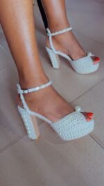 Luxury Hand Beaded Wedge Shoe - Image 3